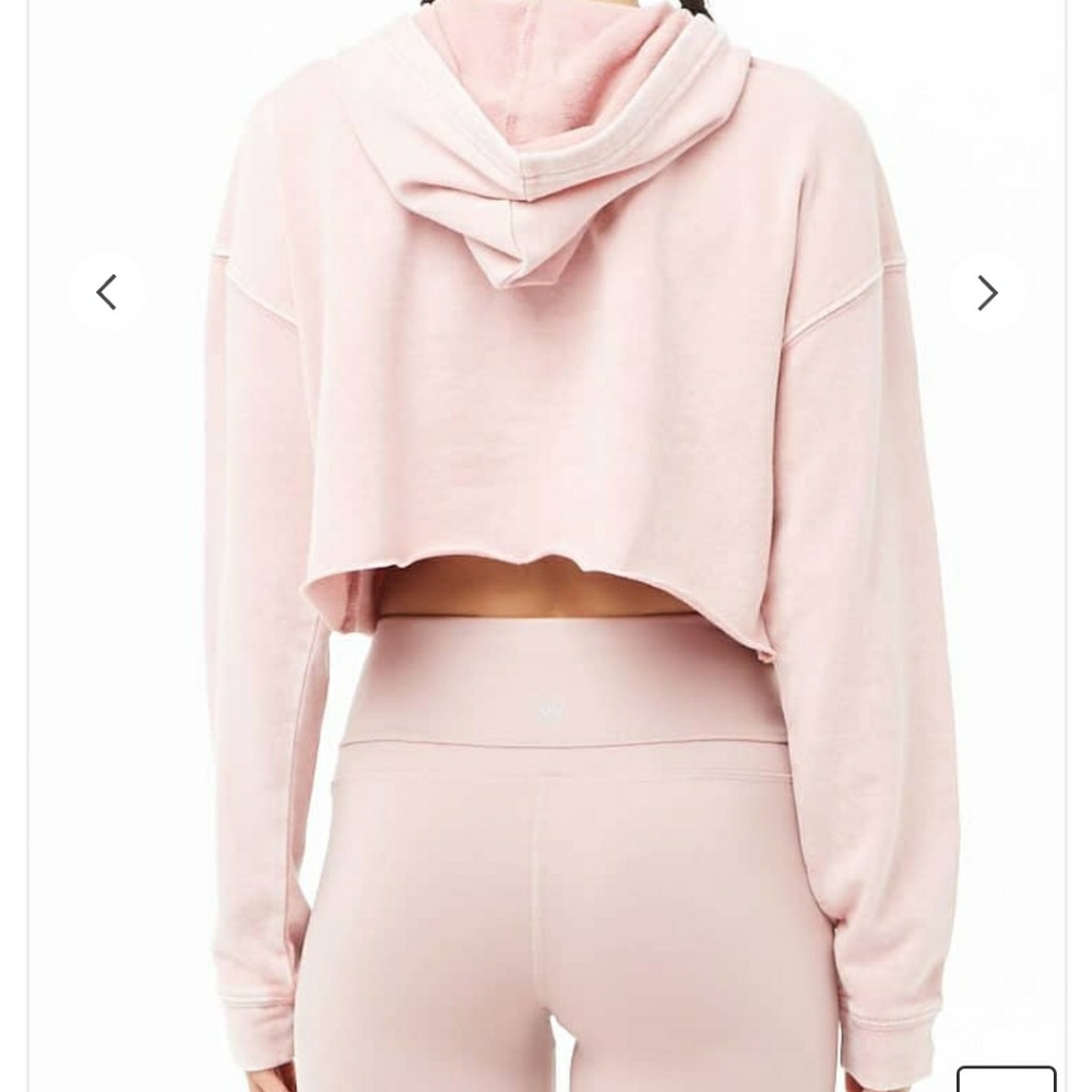 Forever 21 | Red | Crop Quarter | Zip Hoodie - Picture 5 of 8